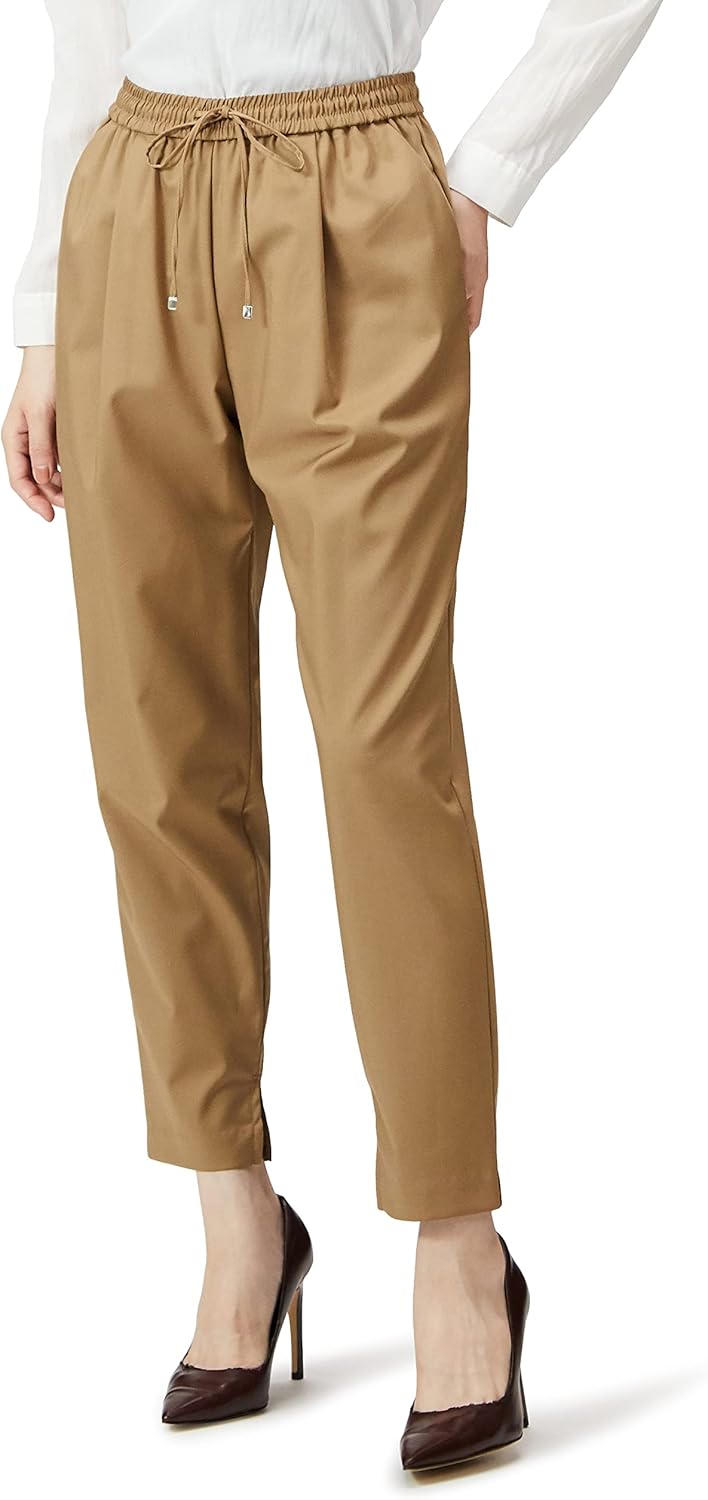 Amazon | [ルスークホリデー] タックテーパードパンツ レディス